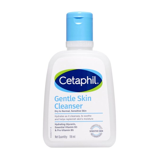 Home 1 Cetaphil Gentle Skin Hydrating Face Wash 118ml, Paraben Free, Sulphate-Free Gentle Skin Hydrating Cleanser with Niacinamide, Vitamin B5 for Dry to Normal, Sensitive Skin
