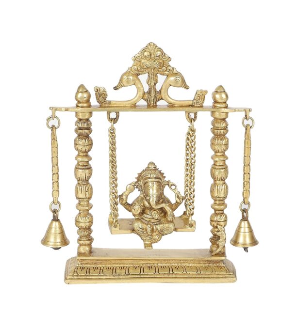Amazon Brand – Umi Brass Ganesha On Jhoola Swing with Bells Showpiece: Invite Divine Blessings and Joy into Your Home Amazon Brand – Umi Brass Ganesha On Jhoola Swing with Bells Showpiece: Invite Divine Blessings and Joy into Your Home