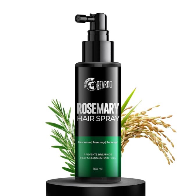 Beardo Rosemary Hair Spray with Redensyl & Rice Water | Activates Natural Hair Growth, Reduces Hair Fall & Breakage | Strengthens Roots | Non-Sticky Daily Hair Tonic for Men- 100ml Beardo Rosemary Hair Spray with Redensyl & Rice Water | Activates Natural Hair Growth, Reduces Hair Fall & Breakage | Strengthens Roots | Non-Sticky Daily Hair Tonic for Men- 100ml