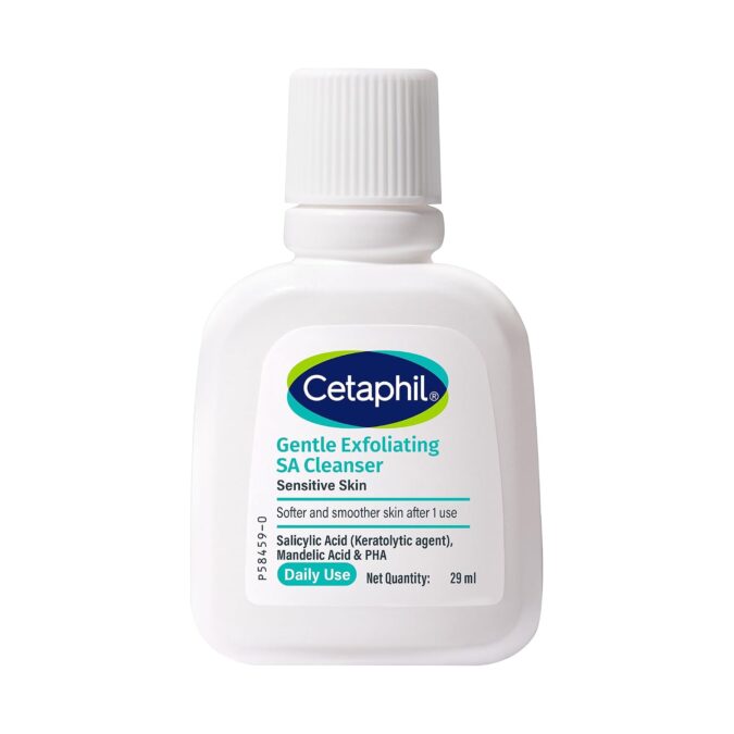 Cetaphil Gentle Exfoliating SA Cleanser 29ml | Daily Foaming Face Wash with Salicylic Acid, Mandelic Acid & Gluconolactone | Smooth, Even Skin | For Sensitive & Acne-Prone Skin Cetaphil Gentle Exfoliating SA Cleanser 29ml | Daily Foaming Face Wash with Salicylic Acid, Mandelic Acid & Gluconolactone | Smooth, Even Skin | For Sensitive & Acne-Prone Skin