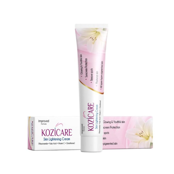 HealthVit Kozicare Skin Lightening Cream with Kojic Acid, Arbutin, Glutathione, All Types Hyper Pigmented Skin, Remove Spots- 15g HealthVit Kozicare Skin Lightening Cream with Kojic Acid, Arbutin, Glutathione, All Types Hyper Pigmented Skin, Remove Spots- 15g