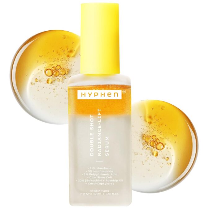 Hyphen 18% Brightening + 20% Collagen Face Serum | Double Shot Serum with 11% Mandarin 5% Niacinamide 2% PGA & Bakuchiol | Summer Skincare | Brightening, Hydrating & Collagen Boost for Dry Skin – 50ml Hyphen 18% Brightening + 20% Collagen Face Serum | Double Shot Serum with 11% Mandarin 5% Niacinamide 2% PGA & Bakuchiol | Summer Skincare | Brightening, Hydrating & Collagen Boost for Dry Skin – 50ml