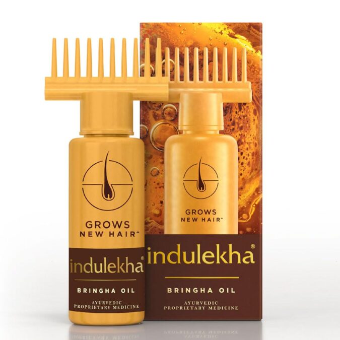Indulekha Bringha Ayurvedic Hair Oil 100 ml|| Hair Fall Control and Hair Growth with Bringharaj & Coconut Oil – Comb Applicator Bottle for Men & Women Indulekha Bringha Ayurvedic Hair Oil 100 ml|| Hair Fall Control and Hair Growth with Bringharaj & Coconut Oil – Comb Applicator Bottle for Men & Women