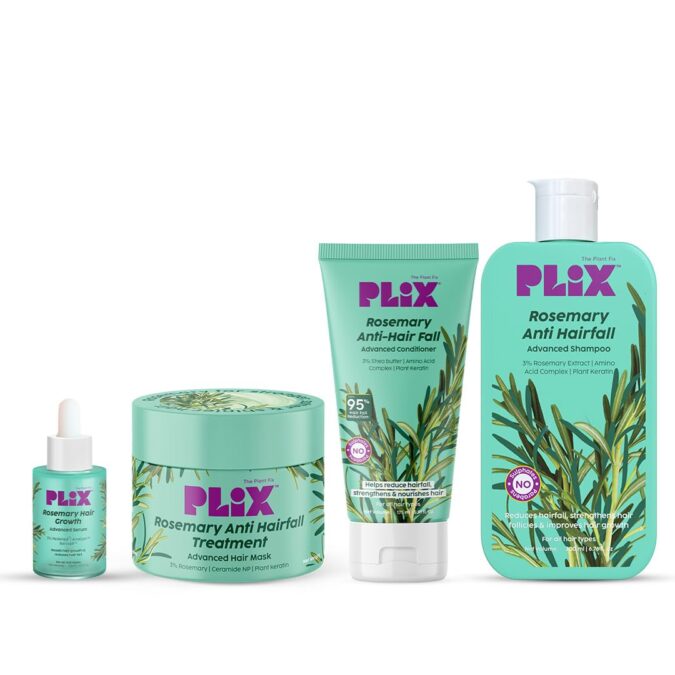 PLIX – THE PLANT FIX | Rosemary Anti Hairfall Kit – Serum (30ml), Shampoo (200ml), Conditioner (175ml) & Hair Mask (200g) | For Hair Thinning, New Hair Growth & More Volume PLIX – THE PLANT FIX | Rosemary Anti Hairfall Kit – Serum (30ml), Shampoo (200ml), Conditioner (175ml) & Hair Mask (200g) | For Hair Thinning, New Hair Growth & More Volume