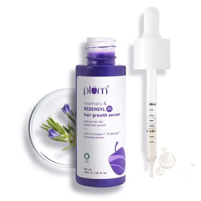 Plum Hair Growth Serum | 3% Redensyl + 4% Anagain + 3% Baica…