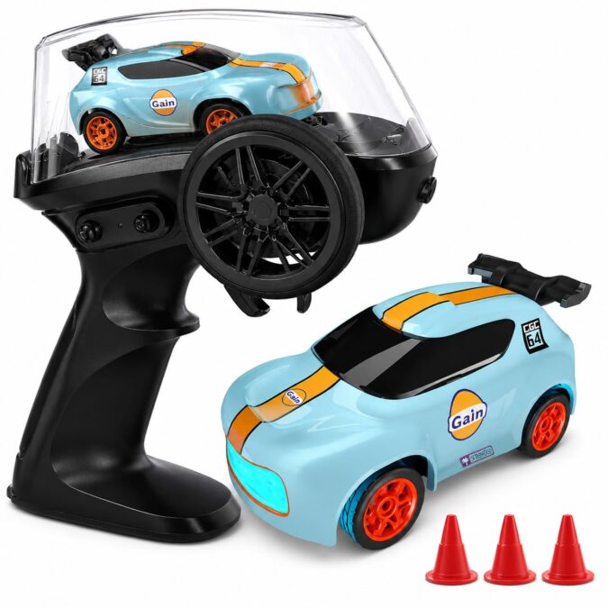 Storio Punto Mini RC Car 1:64 Scale, 2.4GHz Remote Control Car with Drift & Grip Modes, Dual Speed, LED Lights, 100m Range, Rechargeable RC Drift Car for Kids Boys Girls & Adults Storio Punto Mini RC Car 1:64 Scale, 2.4GHz Remote Control Car with Drift & Grip Modes, Dual Speed, LED Lights, 100m Range, Rechargeable RC Drift Car for Kids Boys Girls & Adults