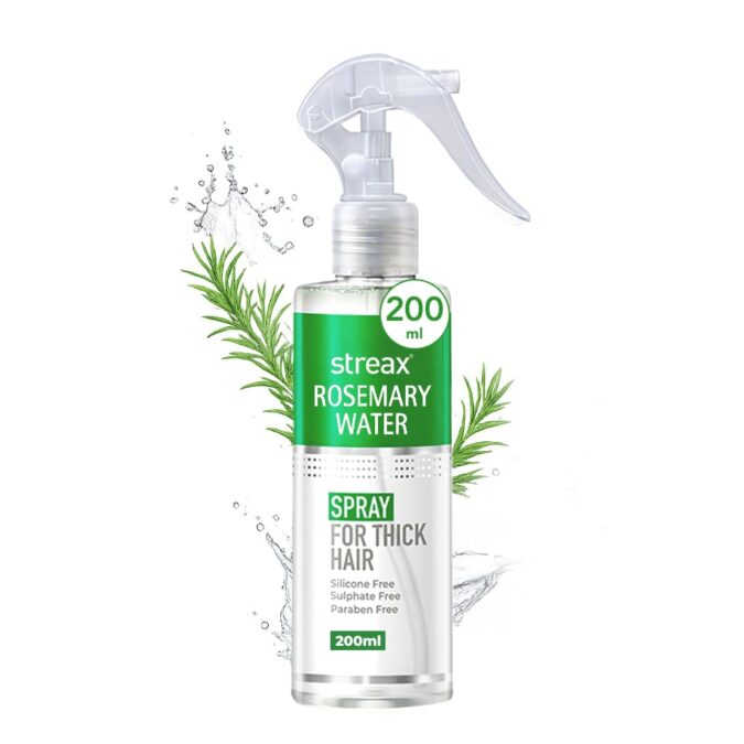Streax Rosemary Hair Spray – 200ml , 100% Natural Extracts For Hair Growth , Stronger & Thicker Hair, Reduces Hair Fall , Nourishes Scalp & Stimulates Roots , Non-Sticky , Sulphate & Paraben-Free, Rosemary Water Spray for Hair Growth Streax Rosemary Hair Spray – 200ml , 100% Natural Extracts For Hair Growth , Stronger & Thicker Hair, Reduces Hair Fall , Nourishes Scalp & Stimulates Roots , Non-Sticky , Sulphate & Paraben-Free, Rosemary Water Spray for Hair Growth
