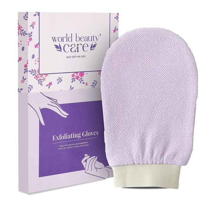 WBC WORLDBEAUTYCARE Moroccan Hammam Exfoliating Kessa Scrub Glove Shower Scrub Gloves Body Facial Tan Massage Mitt Double layered Imported (Light Purple) WBC WORLDBEAUTYCARE Moroccan Hammam Exfoliating Kessa Scrub Glove Shower Scrub Gloves Body Facial Tan Massage Mitt Double layered Imported (Light Purple)
